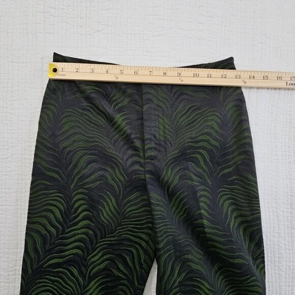 Company Ellen Tracy Women's Size 0 Petite Tropical Green Stretch Casual Pants - Picture 8 of 13